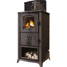 Піч камін 10 кВт, буржуйка Duval REM-5530 Oreo