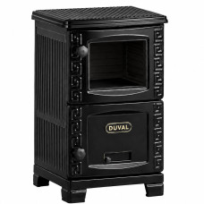 Піч камін 12 кВт, буржуйка Duval ЕМ-206F BL