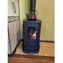 Піч камін 7 кВт, буржуйка Duval EM-5114BL (BLACK EDITION)