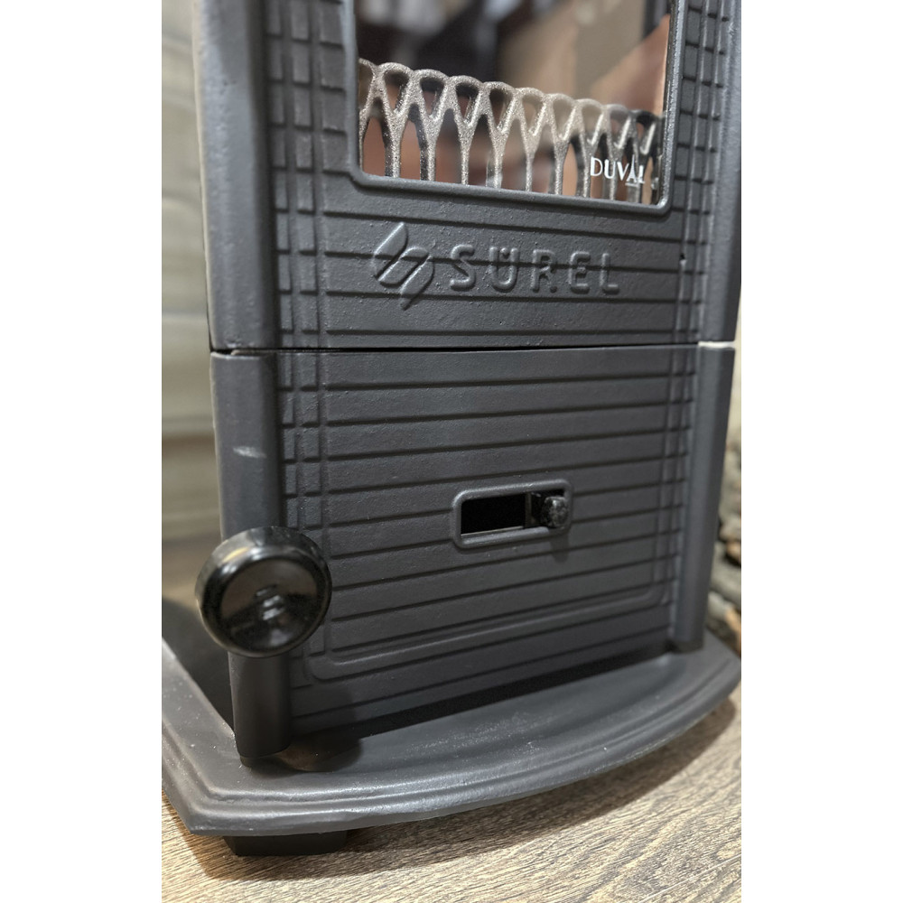 Піч камін 7 кВт, буржуйка Duval EM-5114BL (BLACK EDITION)