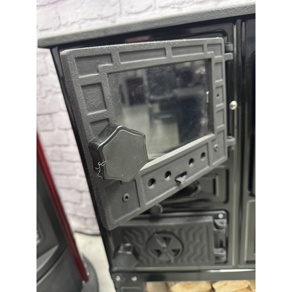 Піч камін 6 кВт, буржуйка DUVAL EK-4012 Black з футерованою топкою