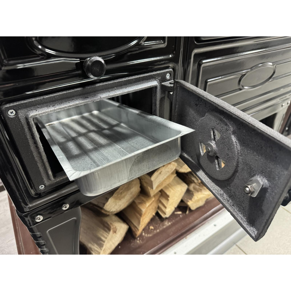 Піч камін 6 кВт, буржуйка DUVAL EK-4012 Black з футерованою топкою