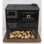 Піч камін 6 кВт, буржуйка DUVAL EK-4012 Black з футерованою топкою