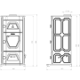 Піч камін 8 кВт, буржуйка Duval EK-5112 з духовкою