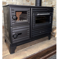 Піч камін 6 кВт, буржуйка Duval EK-5237BL (BLACK EDITION)