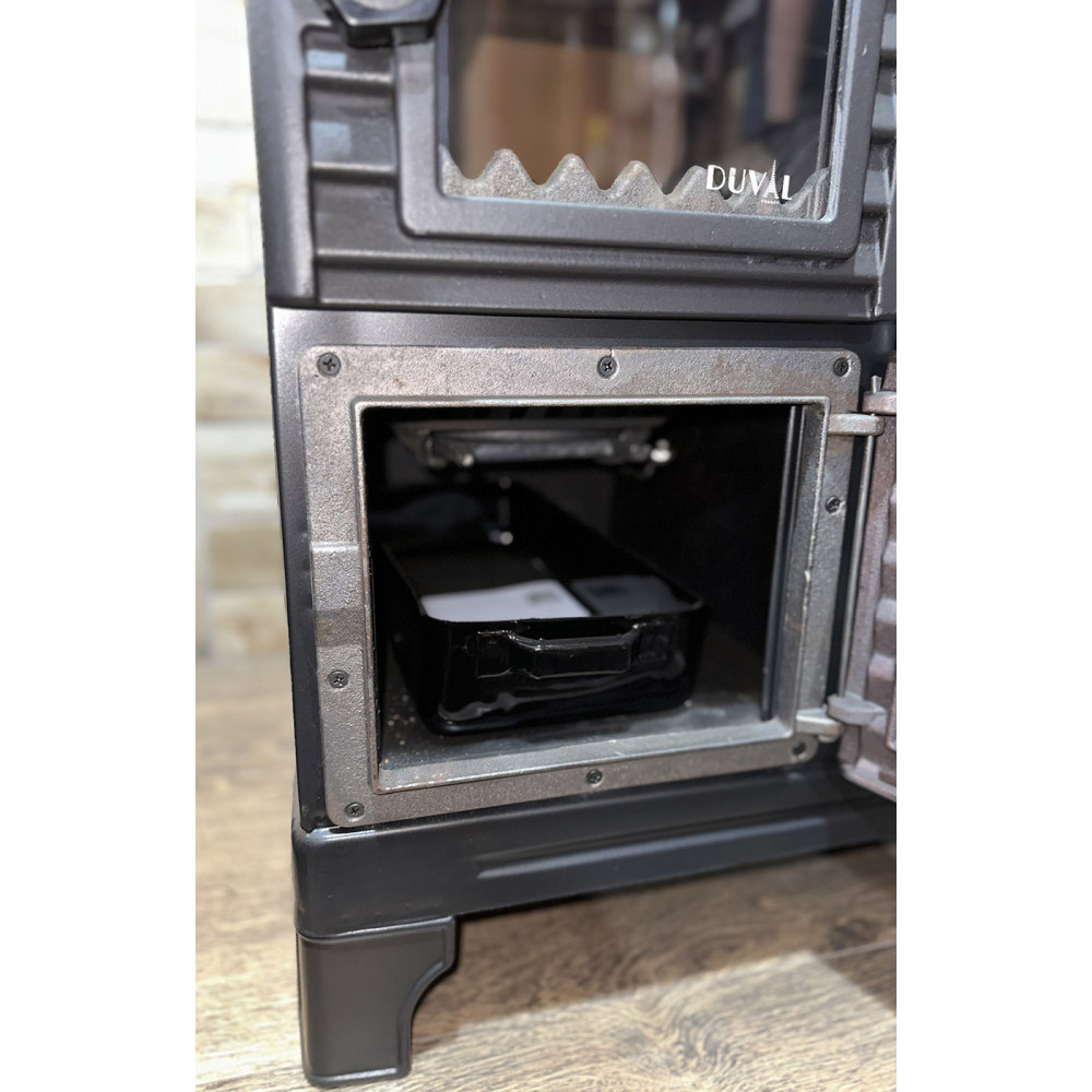 Піч камін 6 кВт, буржуйка Duval EK-5237BL (BLACK EDITION)