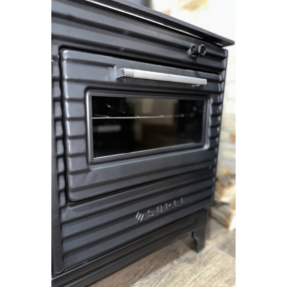 Піч камін 6 кВт, буржуйка Duval EK-5237BL (BLACK EDITION)