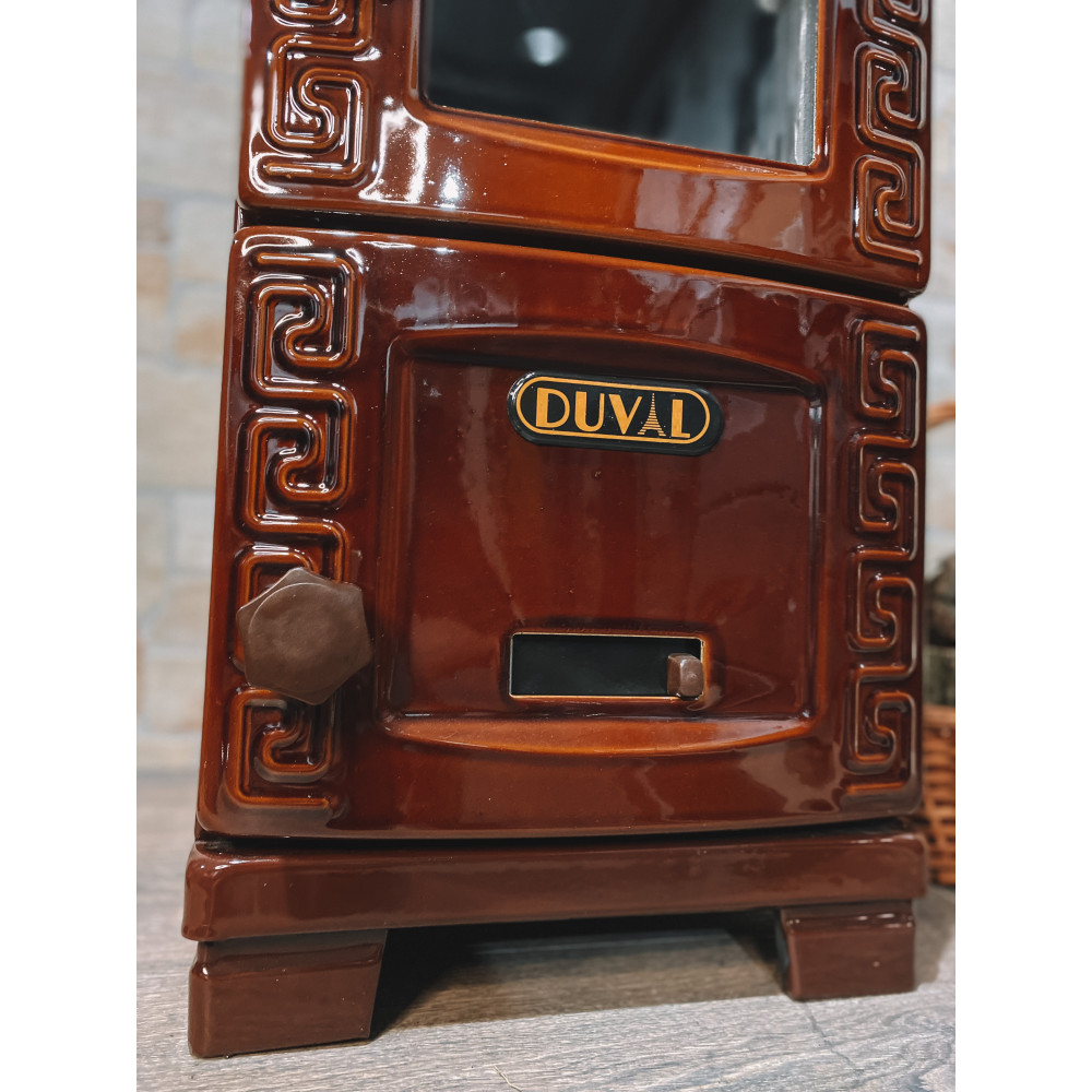 Піч камін 8 кВт, буржуйка Duval EM-203F з чавунною конфоркою
