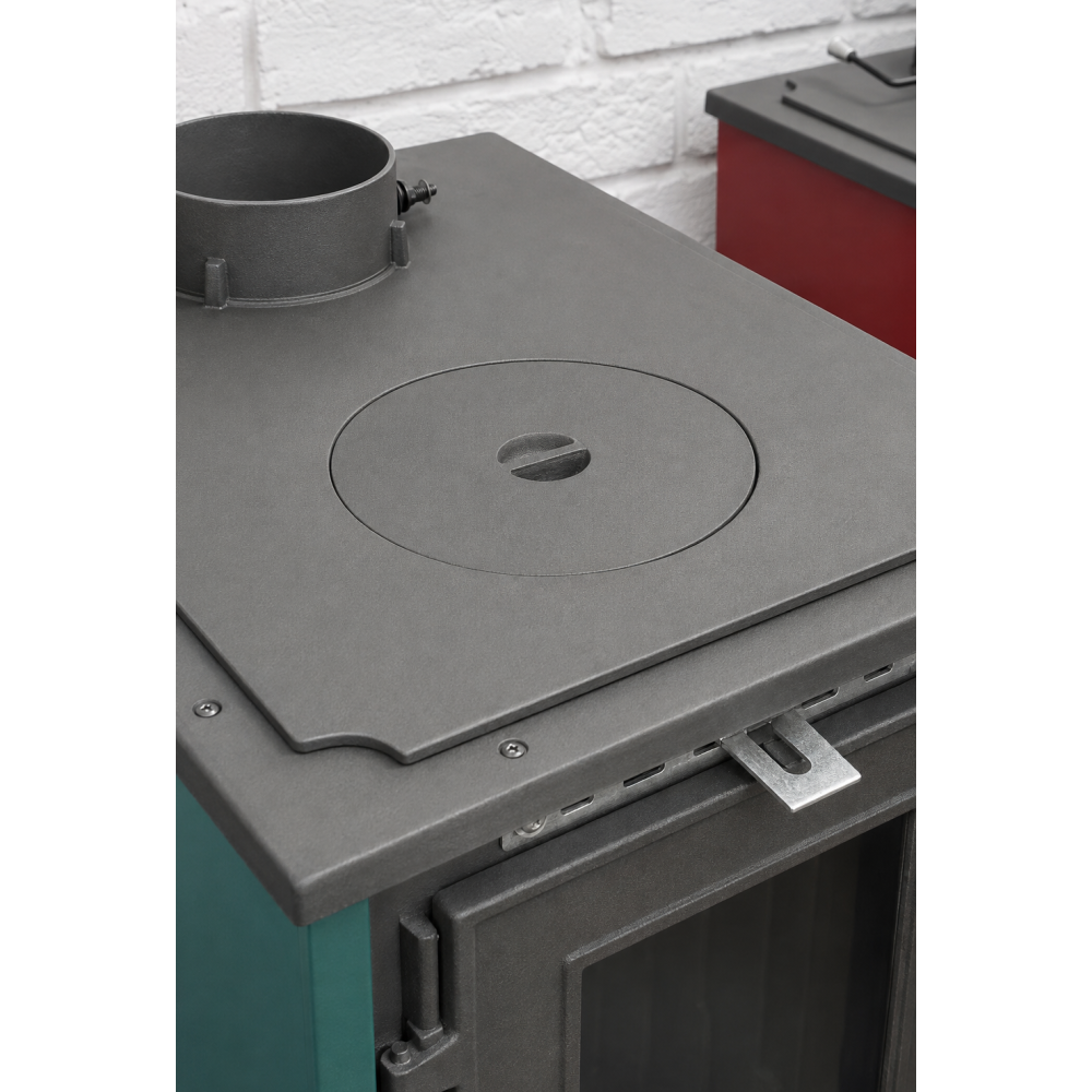 Піч камін 7 кВт, буржуйка Duval EM-220F з варильною плитою