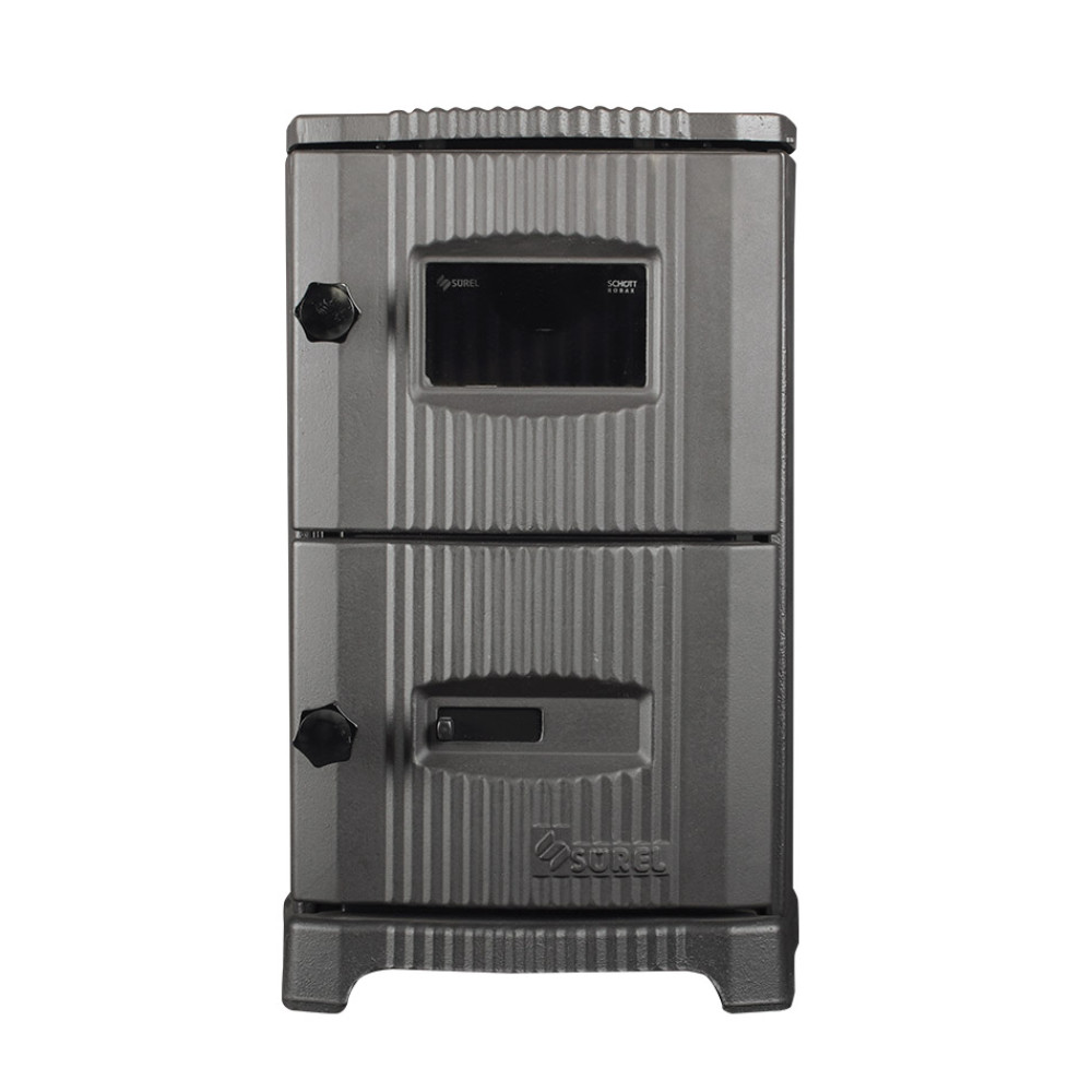 Піч камін 7кВт, буржуйка Duval EM-5150BL (BLACK EDITION) зі склом