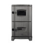 Піч камін 7кВт, буржуйка Duval EM-5150BL (BLACK EDITION) зі склом