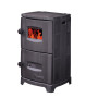 Піч камін 7кВт, буржуйка Duval EM-5150BL (BLACK EDITION) зі склом