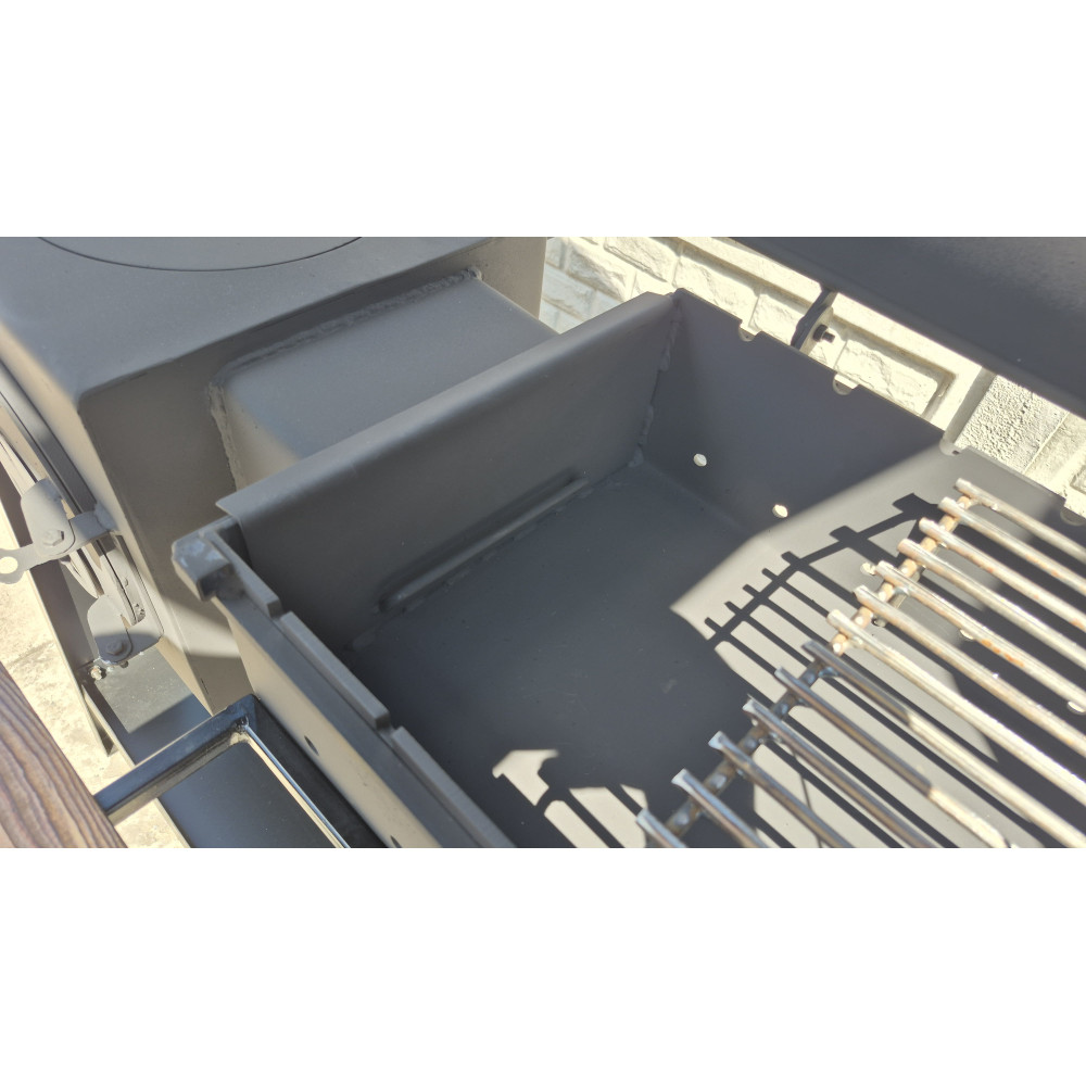 Мангал з пічкою Vulkan Bent Roof 4 мм, з дахом та коптильнею