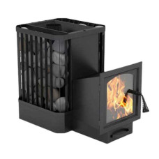 Піч для лазні Ребро 20 м3 зі склом 400*400 та виносом