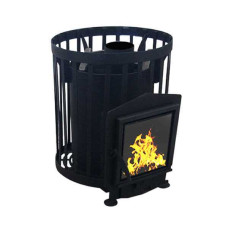 Піч для лазні Бочка 15 м³ без виносу зі склом