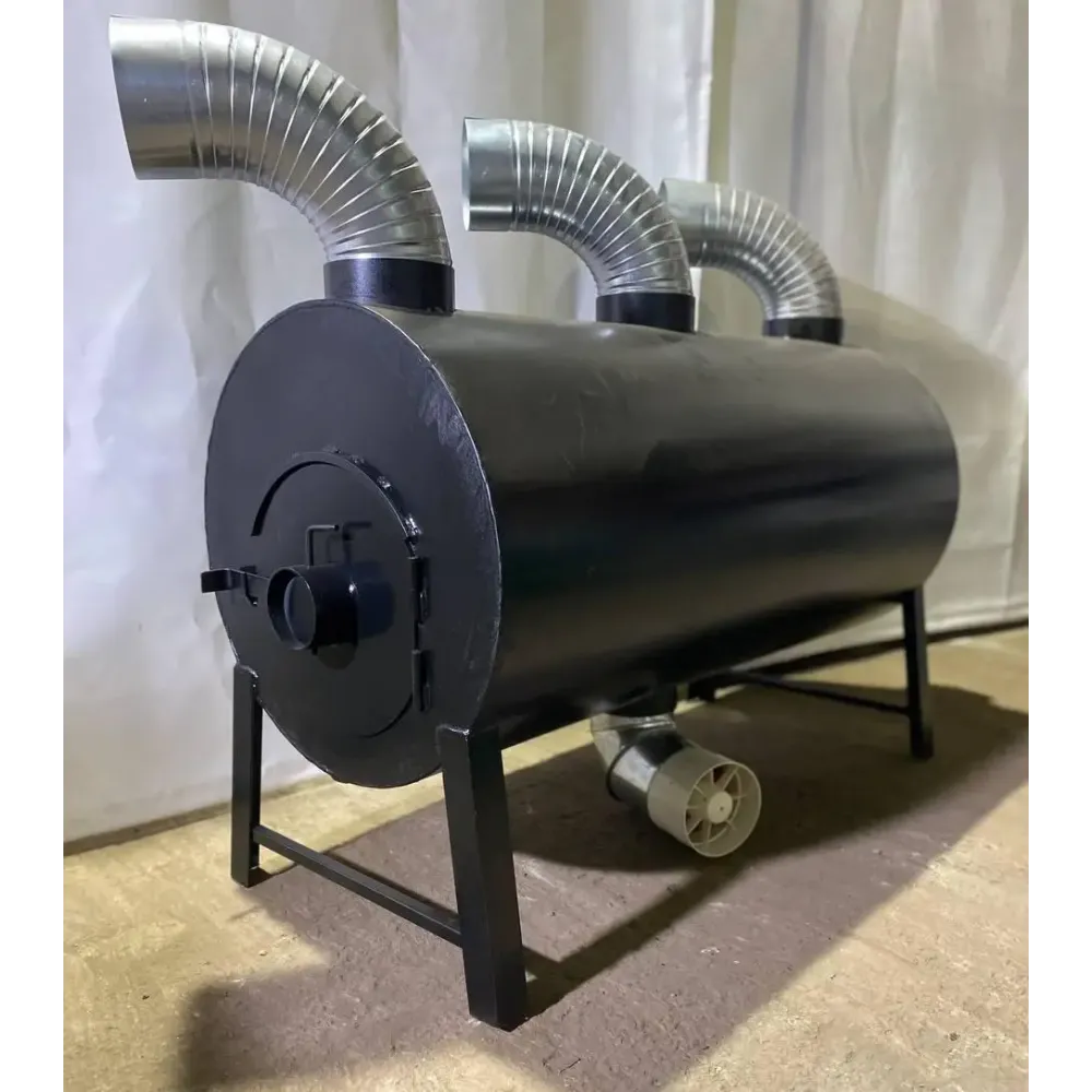 Піч теплогенератор з обдувом POLTAVKA Turbo 1400 м3. Топка 6 мм