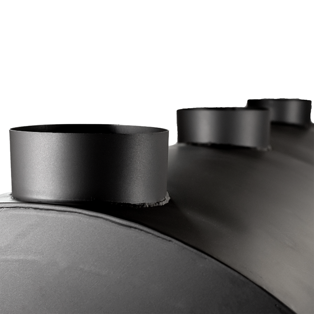 Піч теплогенератор Брест 1000 м3. 9 мм. З вбудованим вентилятором