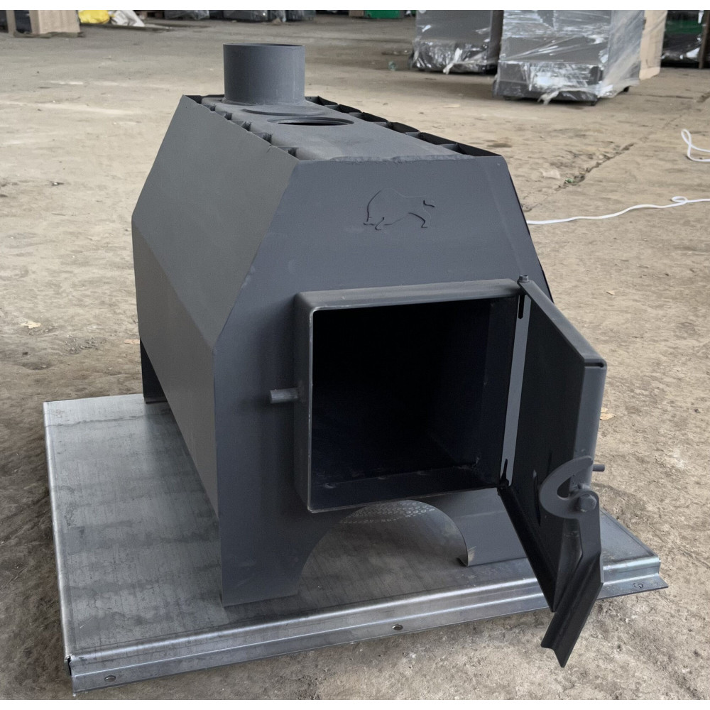 Піч буржуйка Zubr 120 м3 з варильною поверхнею