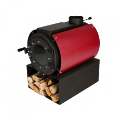 Піч камін DS Classic Plita 200 м3 (червона) з варильною поверхнею