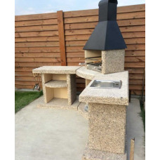 Камін барбекю кутовий Престиж Кварц