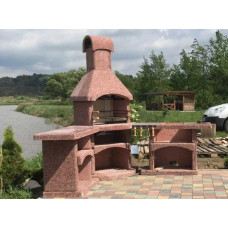 Камін барбекю кутовий Гранд Граніт