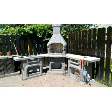 Камін барбекю кутовий "Гранд ексклюзив кварц 013"