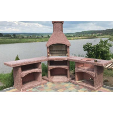 Камін барбекю кутовий Гранд Ексклюзив (теракот)