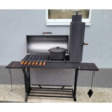 Мангал барбекю Vulkan Kopti з коптильнею, 4 мм.