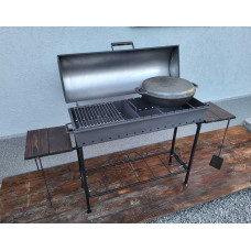 Мангал із кришкою барбекю VULKAN KDS 100, посилений