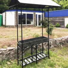 Мангал з дахом MTLZ 4 мм на 9 шампурів