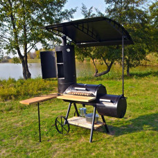 Мангал коптильня Trojan Bomba з дахом