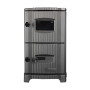 Печь буржуйка Duval EM-5150BL (BLACK EDITION) со стеклом