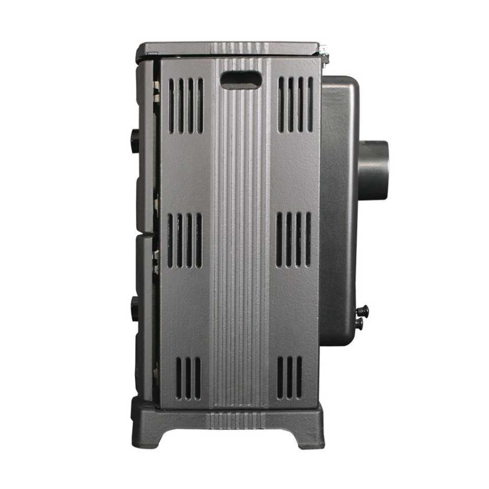 Печь буржуйка Duval EM-5150BL (BLACK EDITION) со стеклом