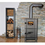 Печь буржуйка Duval EM-5150BL (BLACK EDITION) со стеклом