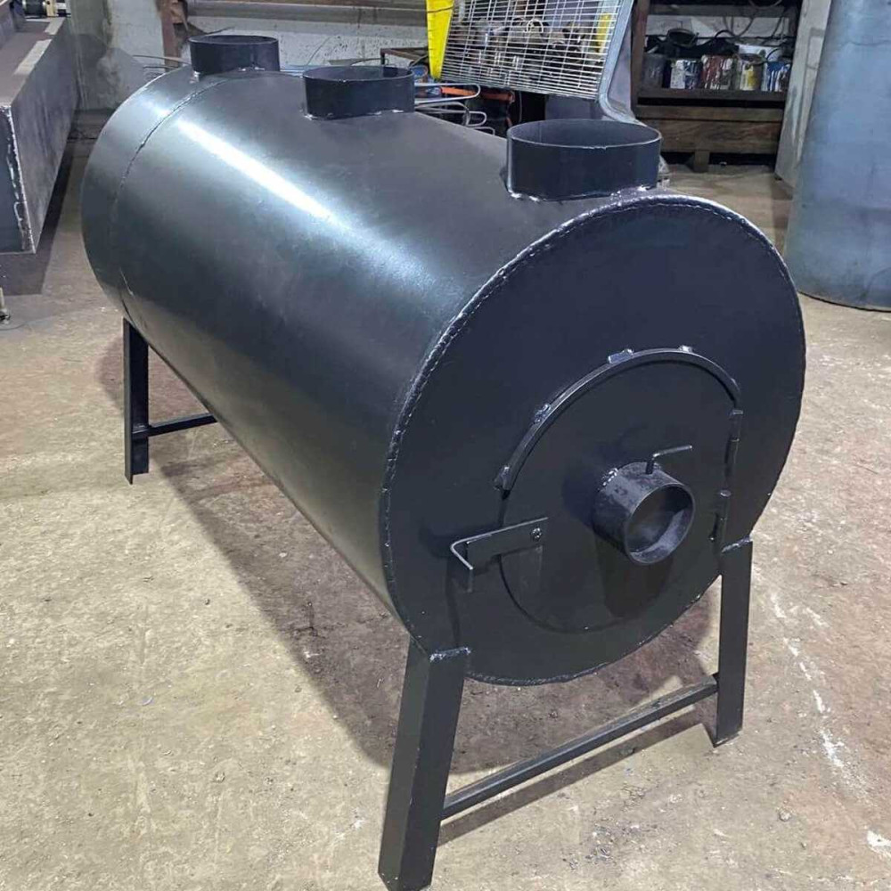 Піч буржуйка POLTAVKA Turbo 1000 м3. 5мм. З обдуванням