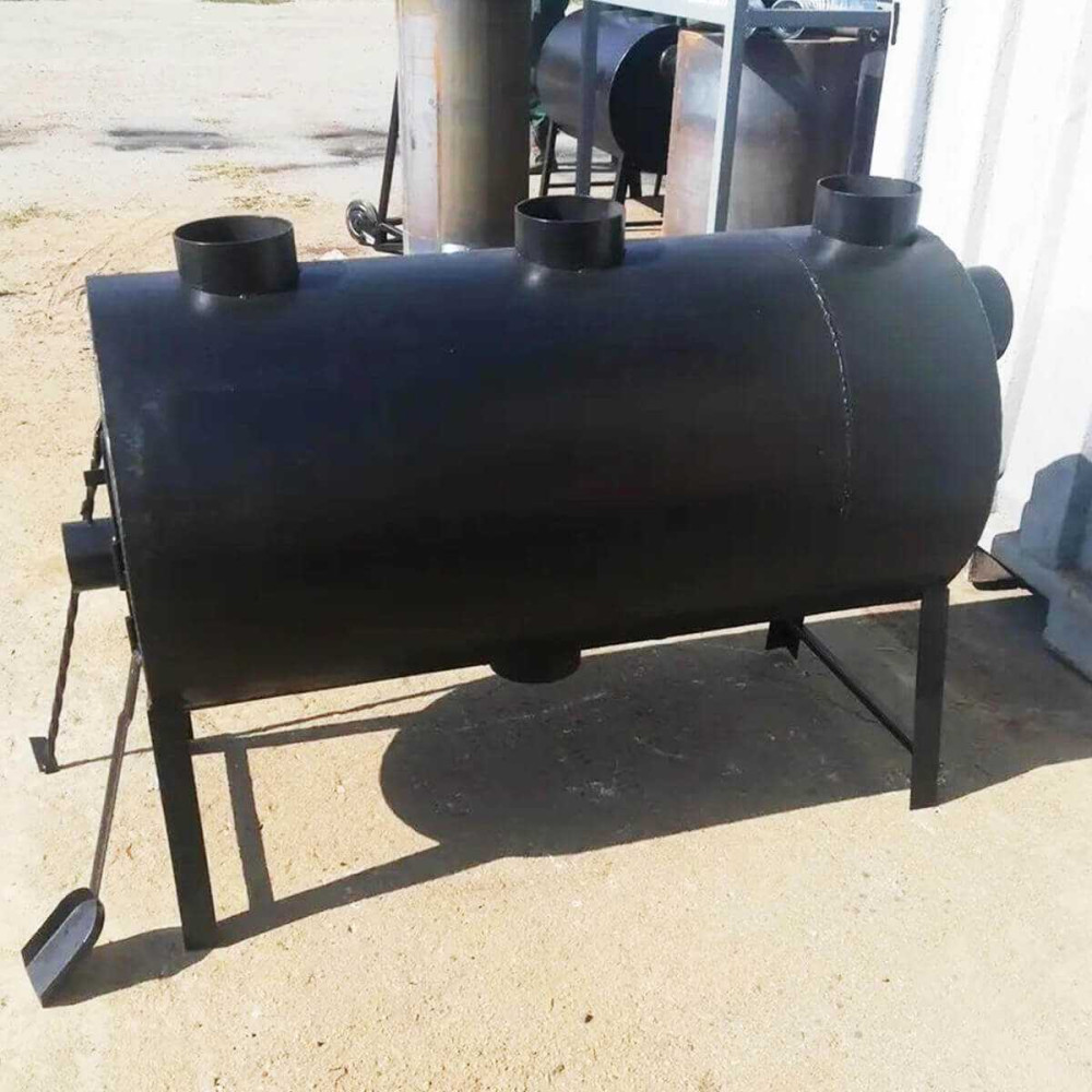 Піч буржуйка POLTAVKA Turbo 1000 м3. 5мм. З обдуванням