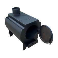 Піч буржуйка UKREVRO "Кабанчик" 6 кВт з конфоркою