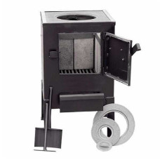 Піч буржуйка КВД 100 м3 з чавунною плитою