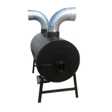 Піч буржуйка POLTAVKA Turbo 450 м3. 5мм. З обдуванням
