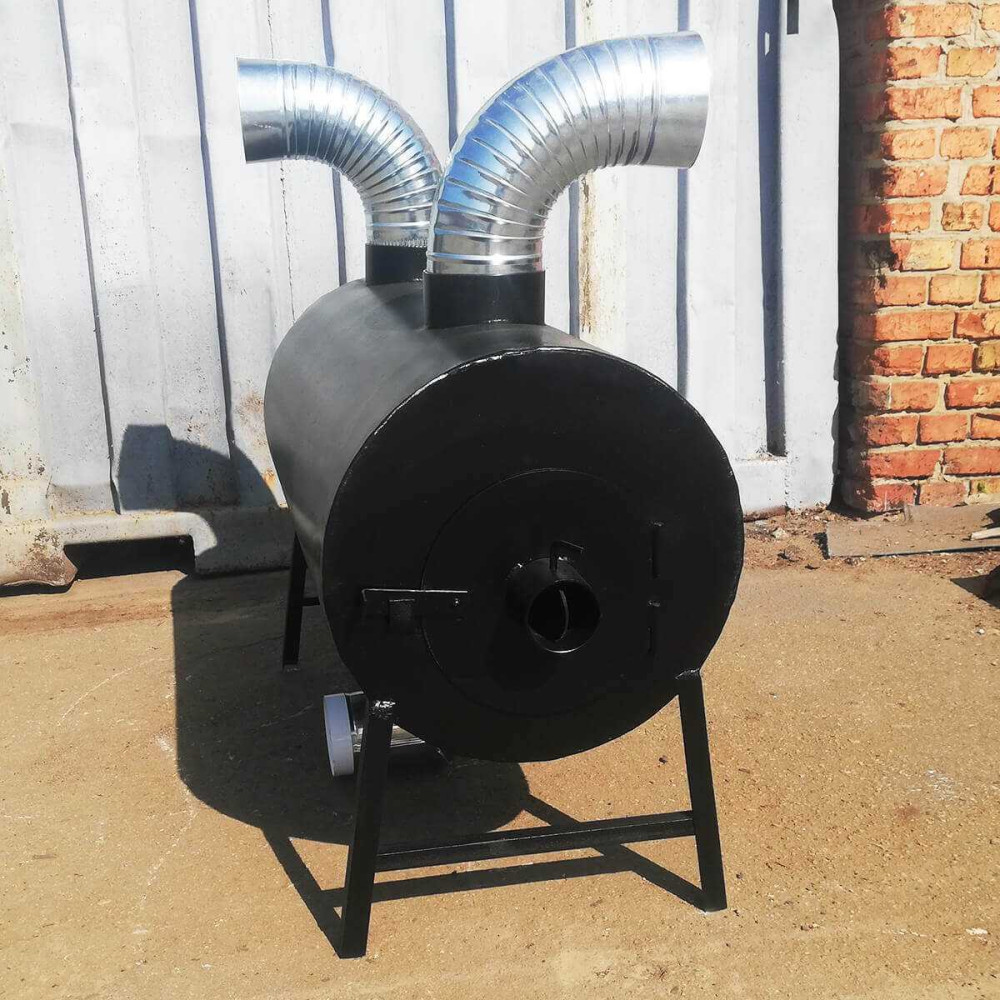 Піч буржуйка POLTAVKA Turbo 450 м3. 5мм. З обдуванням