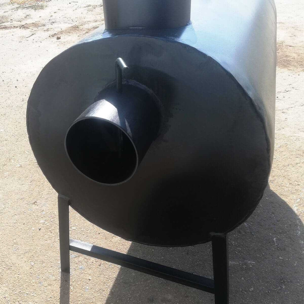 Піч буржуйка POLTAVKA Turbo 450 м3. 5мм. З обдуванням