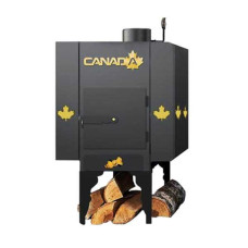 Буржуйка Canada 75 м3 з теплоакумулятором та кожухом