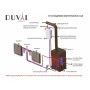 Печь камин Duval 16 кВт с водяным контуром
