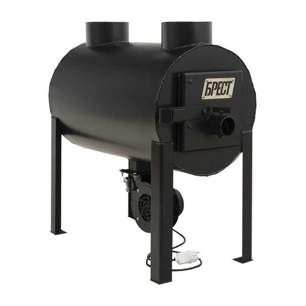 Піч буржуйка Брест 203 Плюс з вентилятором. 5 мм