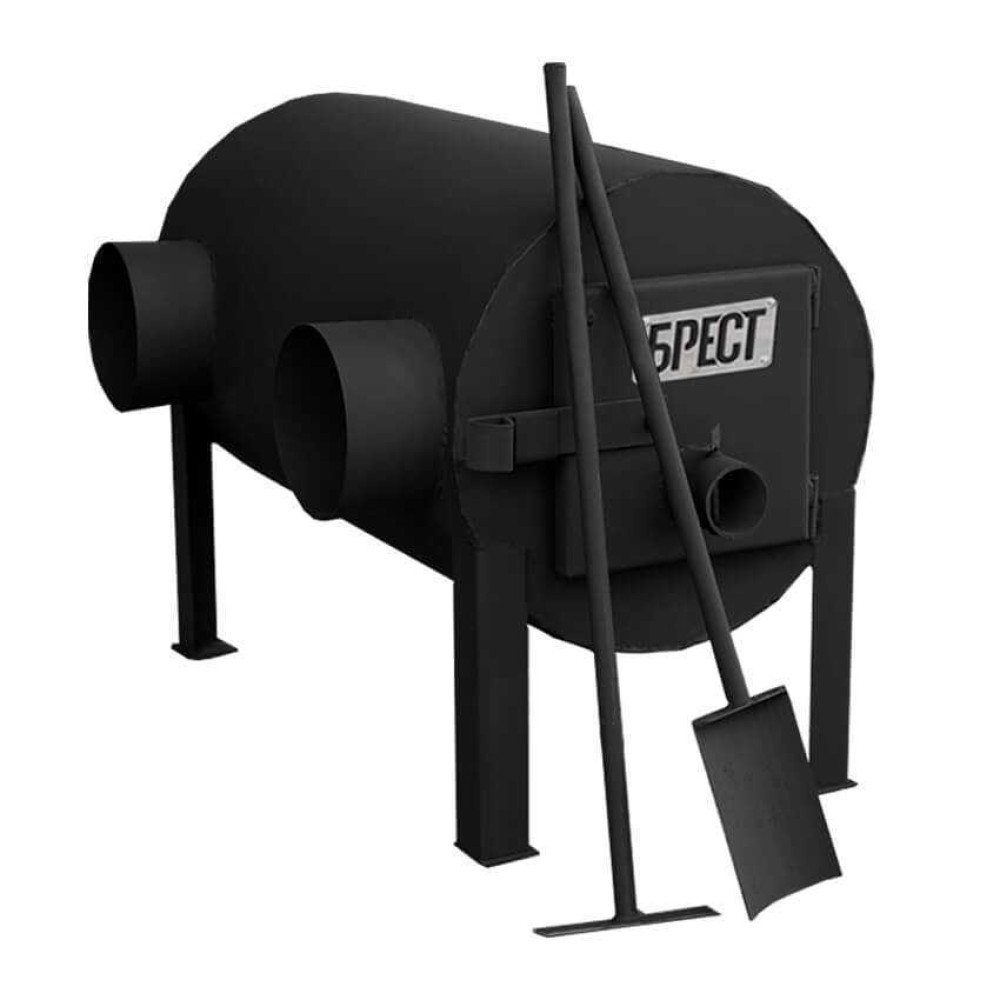 Піч буржуйка Брест 203 до 80 м2. З горизонтальними патрубками