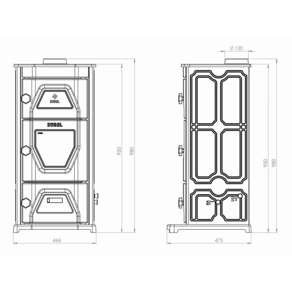 Печь камин Duval EK-5111BL