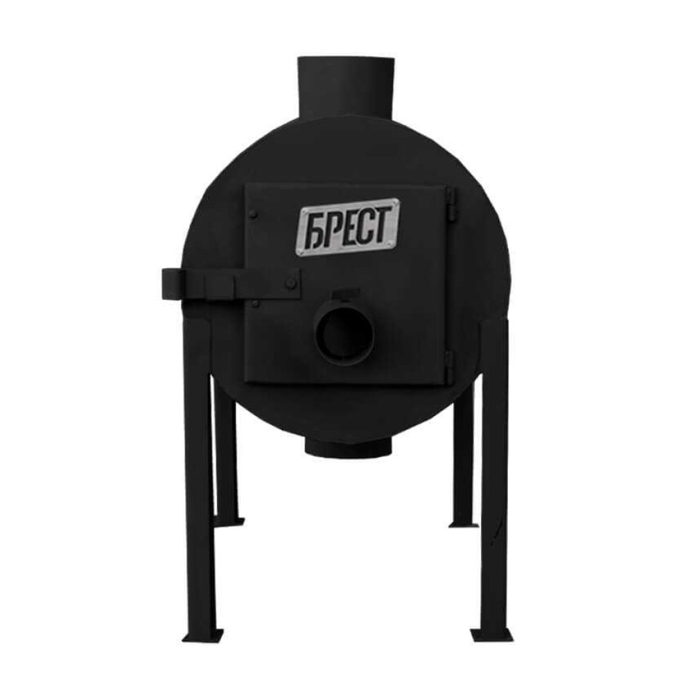 Буржуйка Брест 350 м3 із вертикальними патрубками. 7 мм