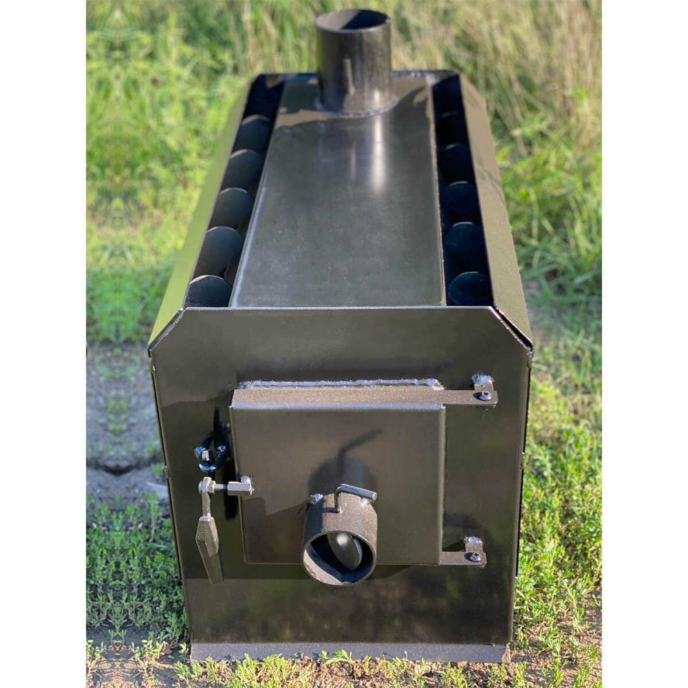 Піч булер'ян Poltavka Turbo Plita 200 м3 з варильною поверхнею та обдуванням