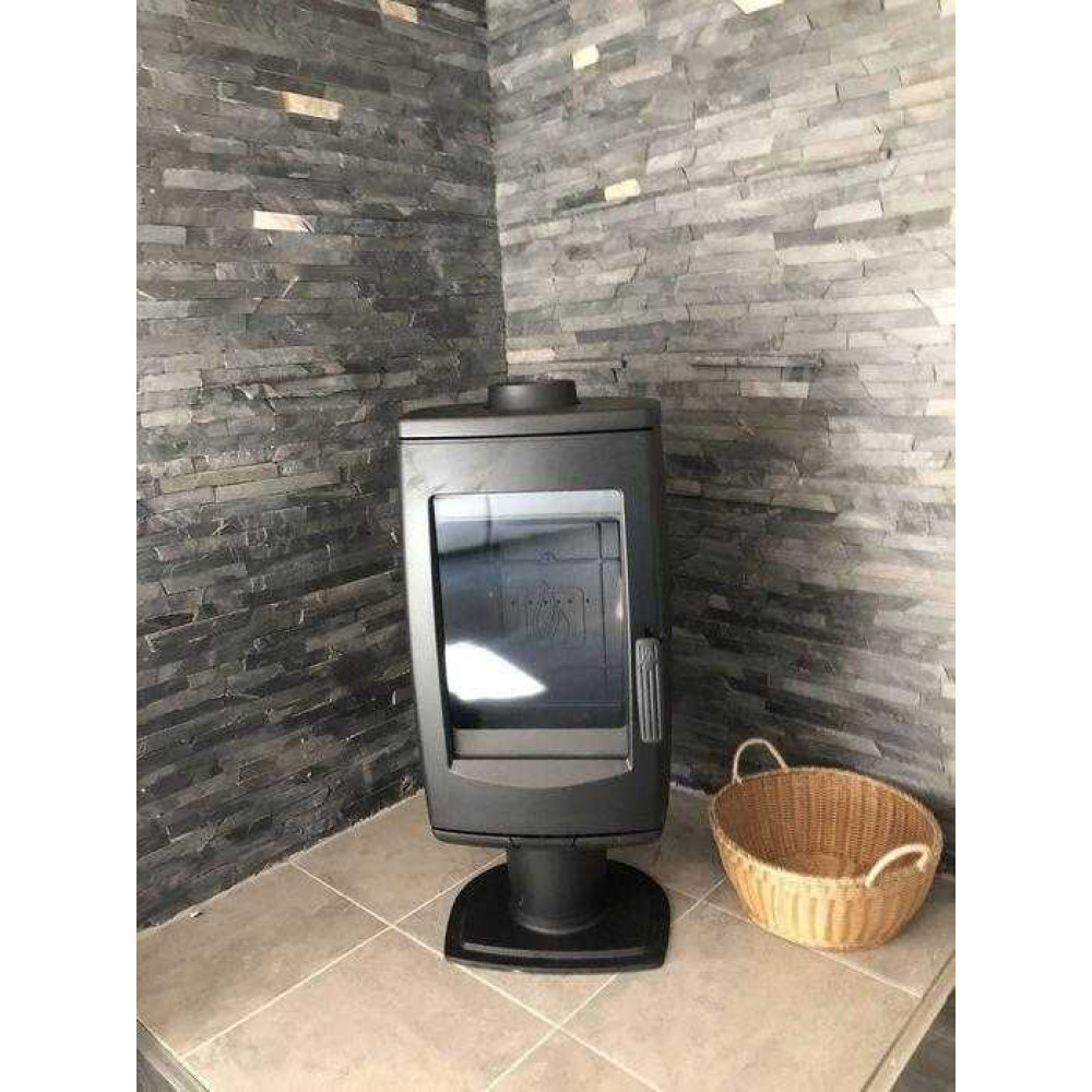 Печь камин чугунная Plamen Aria 10 kwt на ножке