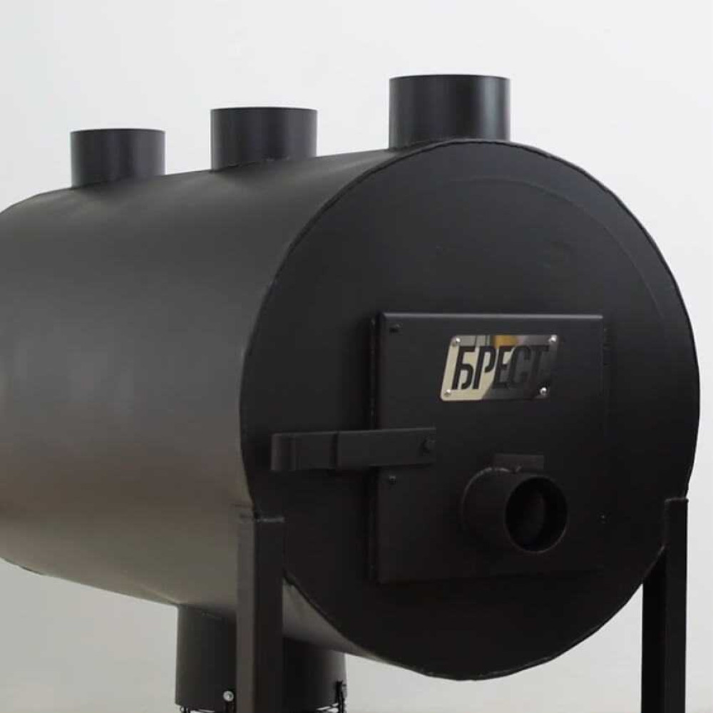 Піч теплогенератор Брест 1000 м3. 9 мм. З вбудованим вентилятором